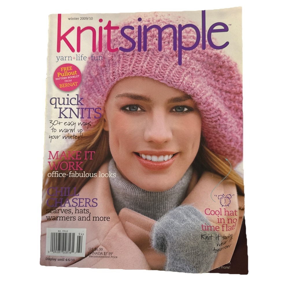 Knit Simple Magazine Winter 2009/10 Issue Quick Knits‎ Hats - Knitting Patterns